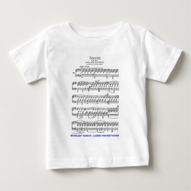 T-shirt Luar-Sonata-Ludwig-Beethoven (Frente)