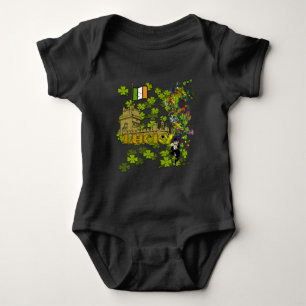 T-shirt Lucky Leprechaun e Seu Castelo Irlandês