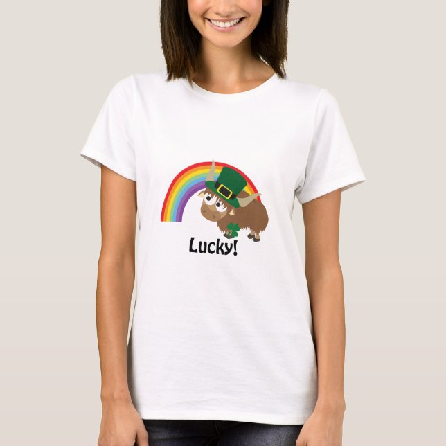 T-shirt Lucky Yak Leprechaun (Frente)