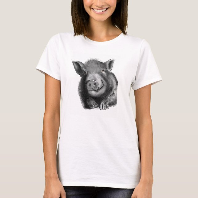 T-shirt Lucy o porco da maravilha (Frente)