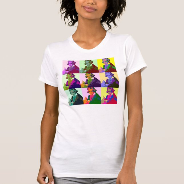 T-shirt Ludwig Van Beethoven Pop Art (Frente)