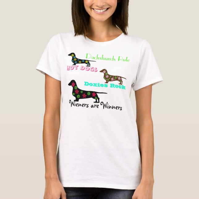 T-shirt lunático do Dachshund (Frente)