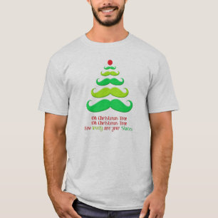 T-shirt lunático do feriado da árvore de Natal d