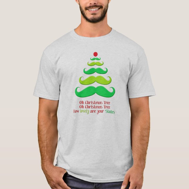 T-shirt lunático do feriado da árvore de Natal do (Frente)
