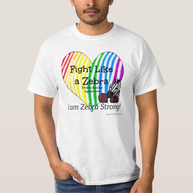 T-shirt Luta como uma consciência de Ehlers-Danlos da (Frente)