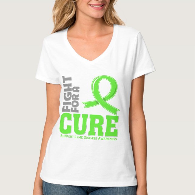 T-shirt Luta da doença de Lyme para uma cura (Frente)
