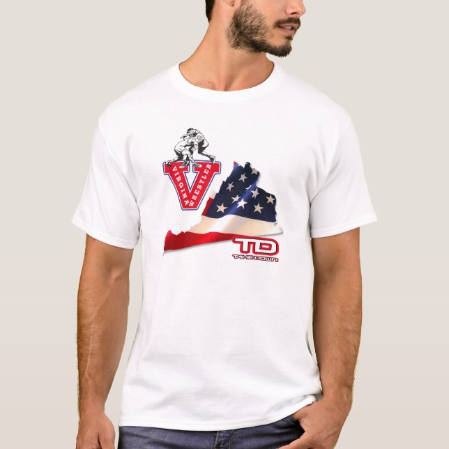 T-shirt lutador de Virgínia (Frente)