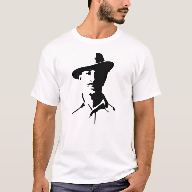 T-shirt Lutador indiano da liberdade de Bhagat Singh (Frente)