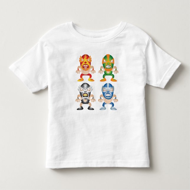 T-shirt Lutadores do mexicano dos desenhos animados (Frente)