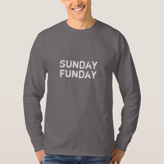 T-shirt Luva longa do grupo de domingo Funday (Frente)