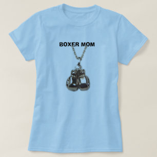 T-shirt luvas de encaixotamento, MAMÃ do PUGILISTA