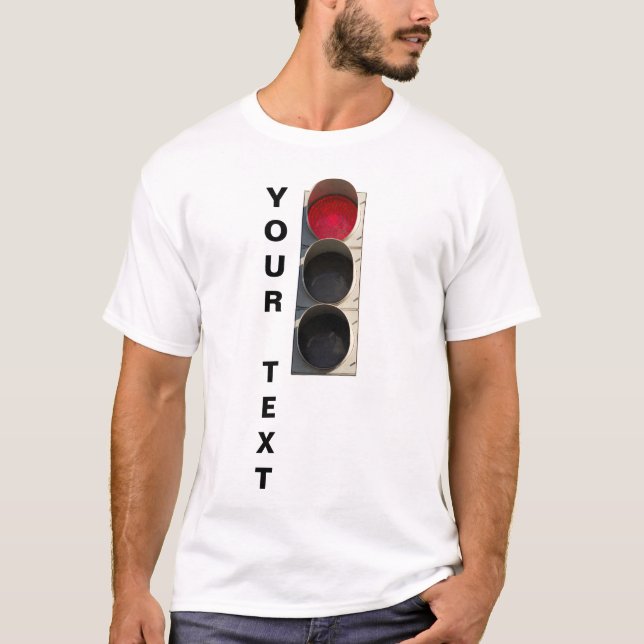 T-shirt Luz de tráfego - Vermelho (Frente)