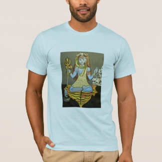 T-shirt Luz do T do Bhairava Shiva dos homens - azul