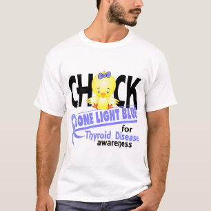 T-shirt Luz ida pintinho da doença de tiróide - azul 2