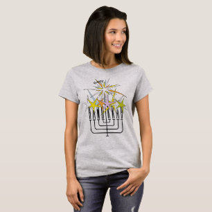 T-shirt Luzes felizes de HANUKKAH