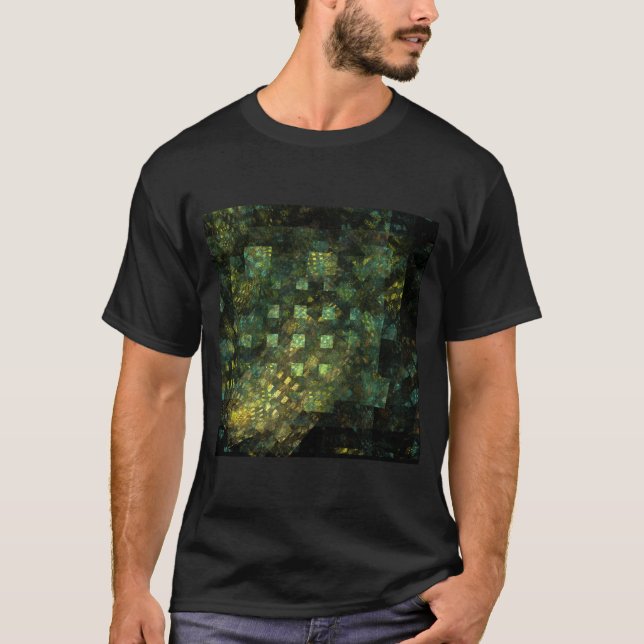 T-shirt Luzes na Abstrato Art da cidade (Frente)