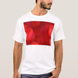 T-shirt Luzes Vermelhas em Círculos Fora de Foco