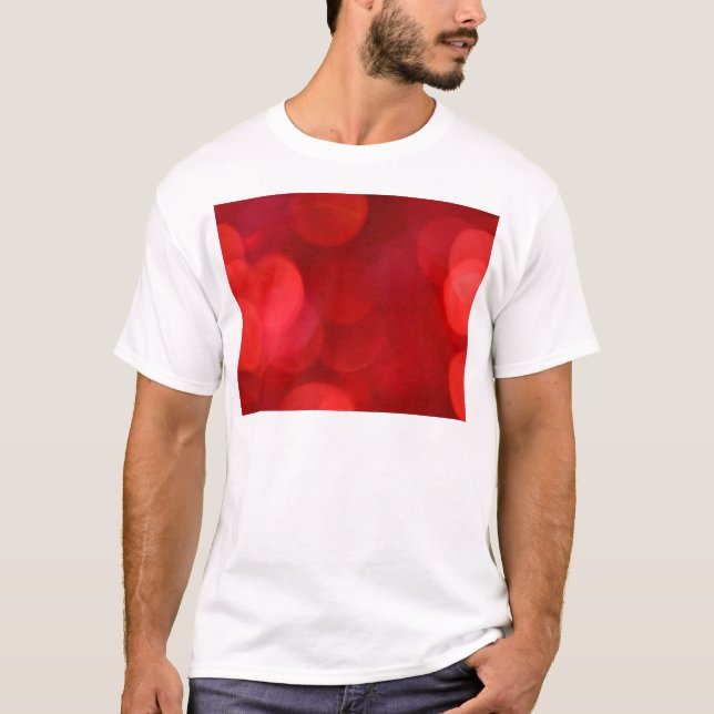 T-shirt Luzes Vermelhas em Círculos Fora de Foco (Frente)