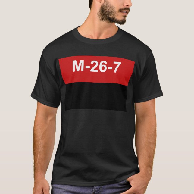 T-shirt M-26-7 bandeira - Bandera del Movimiento 26 de (Frente)