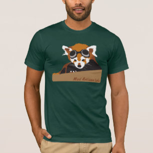 T-shirt M.A.L. Óculos de proteção da panda vermelha