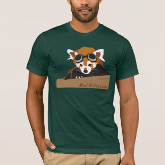 T-shirt M.A.L. Óculos de proteção da panda vermelha