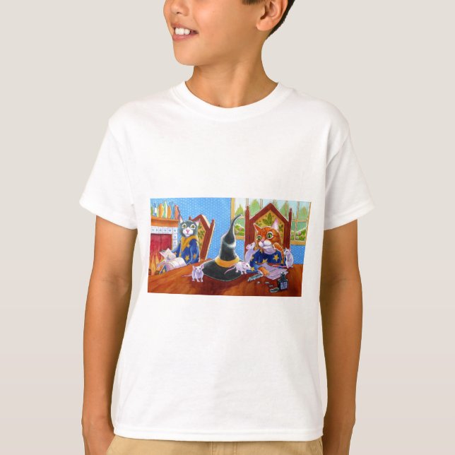 T-shirt M é para Gatos Mágicos (Frente)