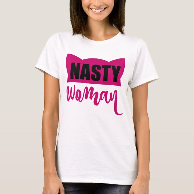 T-shirt Mã Pinta Rosa Pussy Gato Hat (Frente)