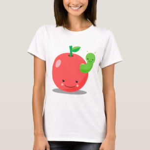 T-shirt maçã do kawaii