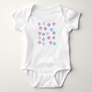T-shirt Macacão de Bebê / Criança Pequena Fofo com Flocos