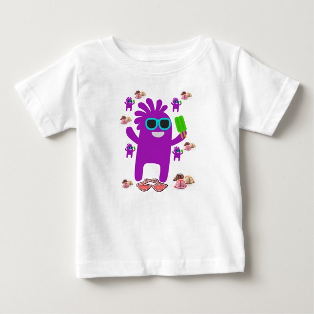 T-shirt Macacãozinho para Bebês (Frente)