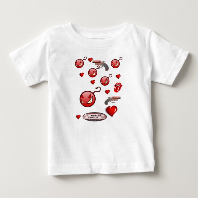 T-shirt Macacãozinho para Bebês (Frente)