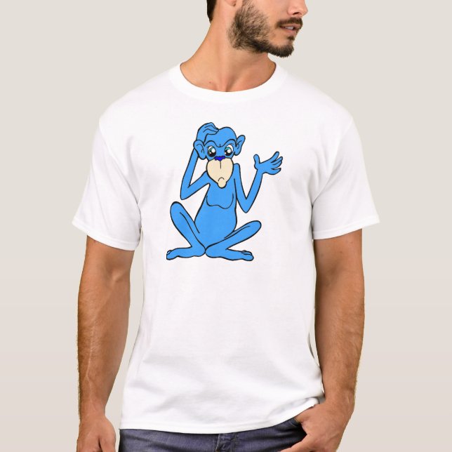 T-shirt Macaco azul pequeno (Frente)