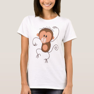 T-shirt Macaco bonito da dança