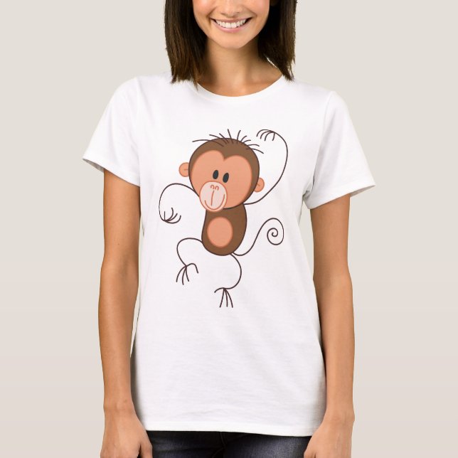 T-shirt Macaco bonito da dança (Frente)
