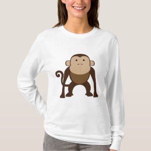 T-shirt Macaco castanho-cinto