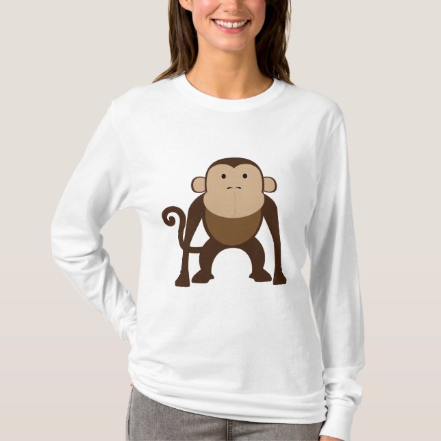 T-shirt Macaco castanho-cinto (Frente)