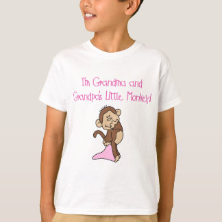 T-shirt Macaco da avó e do vovô - rosa