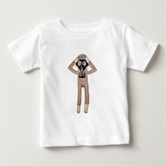 T-shirt Macaco da peúga em uma máscara de gás?
