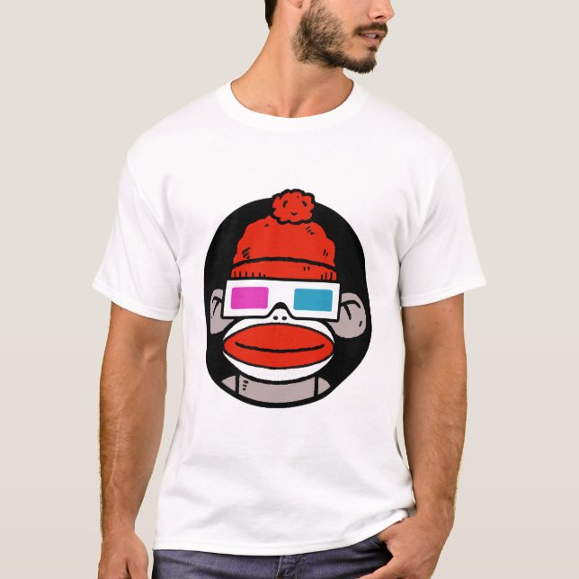 T-shirt Macaco de meia 3D (Frente)