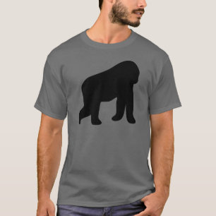 T-shirt macaco de passeio do gorila preto