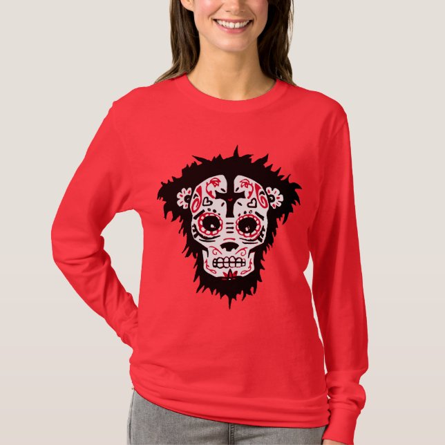 T-shirt macaco dia de los muertos (Frente)