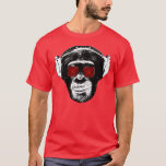 T-shirt Macaco engraçado<br><div class="desc">Macaco engraçado! Olá e bem-vindos esta design foi feita ​ ​ e projetada por mim mesma. Representa um macaco no estilo antigo da escola,  é adornada com óculos psicodélicos que lhe dão um olhar completamente louco.</div>