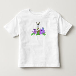 T-shirt Macaco, Girafa e Hippo