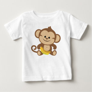 T-shirt Macaco-Menino Com Banana