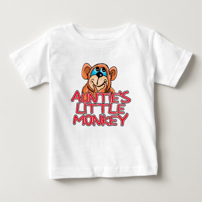 T-shirt Macaco pequeno da tia (Frente)
