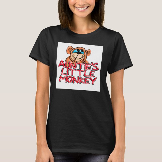 T-shirt Macaco pequeno da tia (Frente)