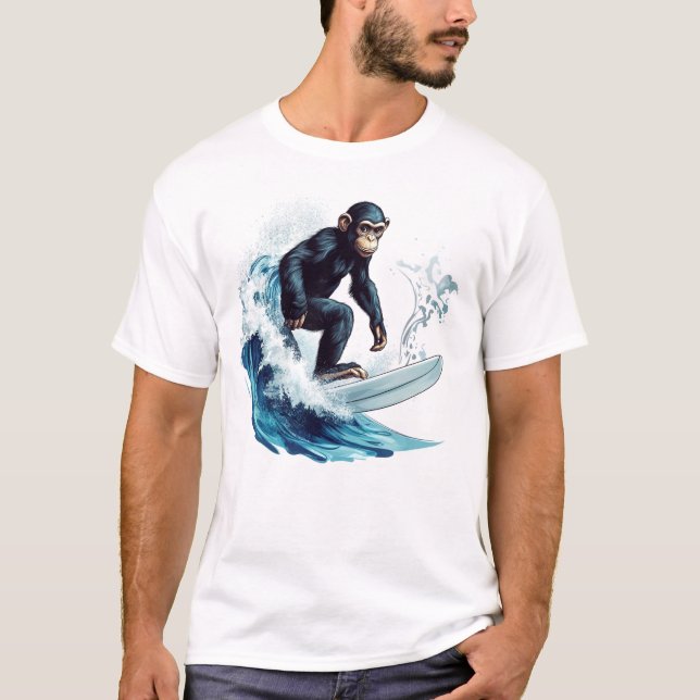 T-Shirt macaco surfador (Frente)