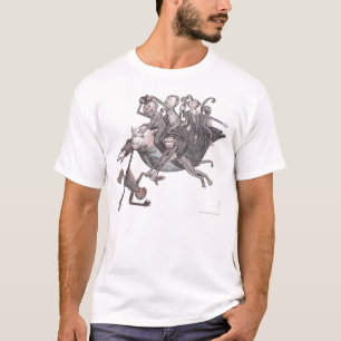 T-shirt Macacos do carregando do porco do vôo!