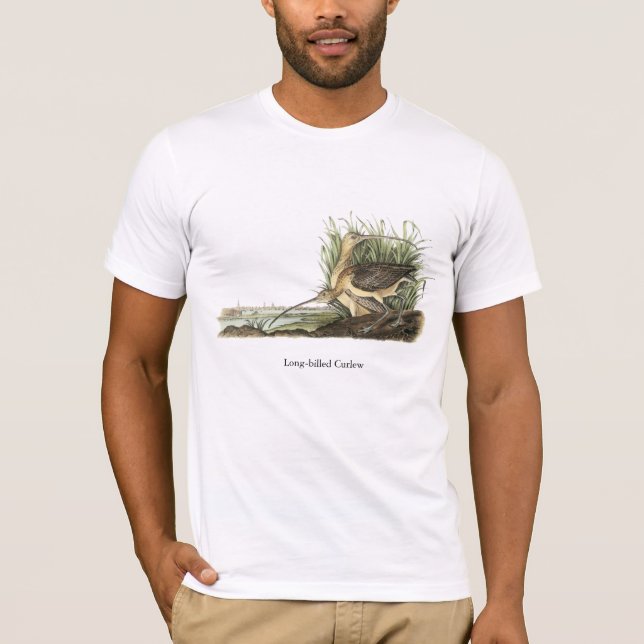 T-shirt maçarico real Longo-faturado, John Audubon (Frente)