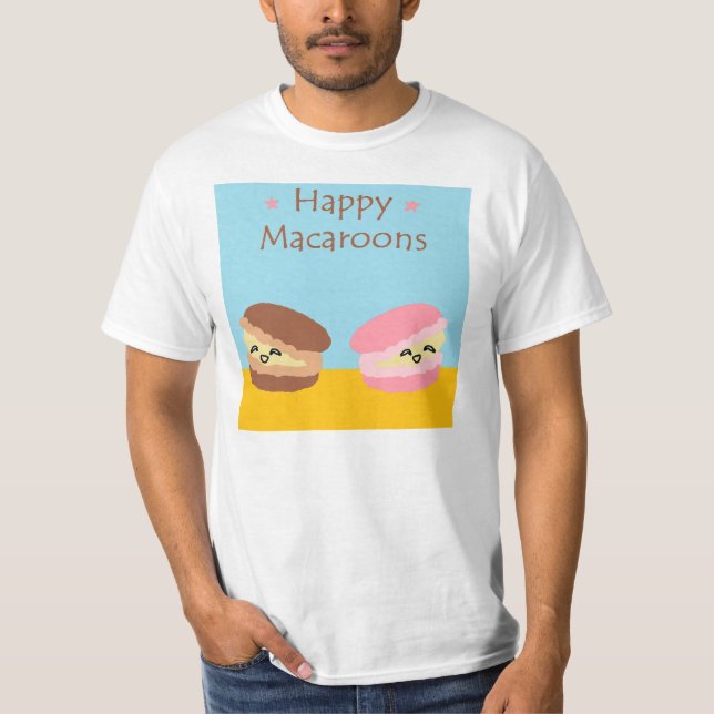 T-shirt Macaroons felizes (Frente)